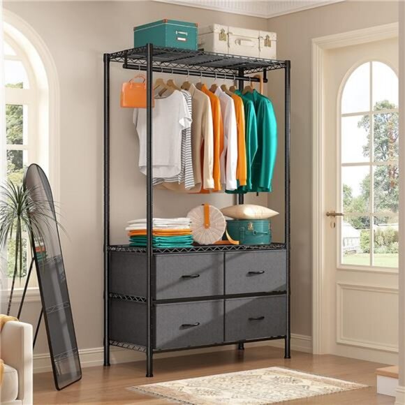 Clothes Rack, Clothing Racks for Hanging Clothes Rack Heavy Duty Clothing Rack - Picture 2 of 7